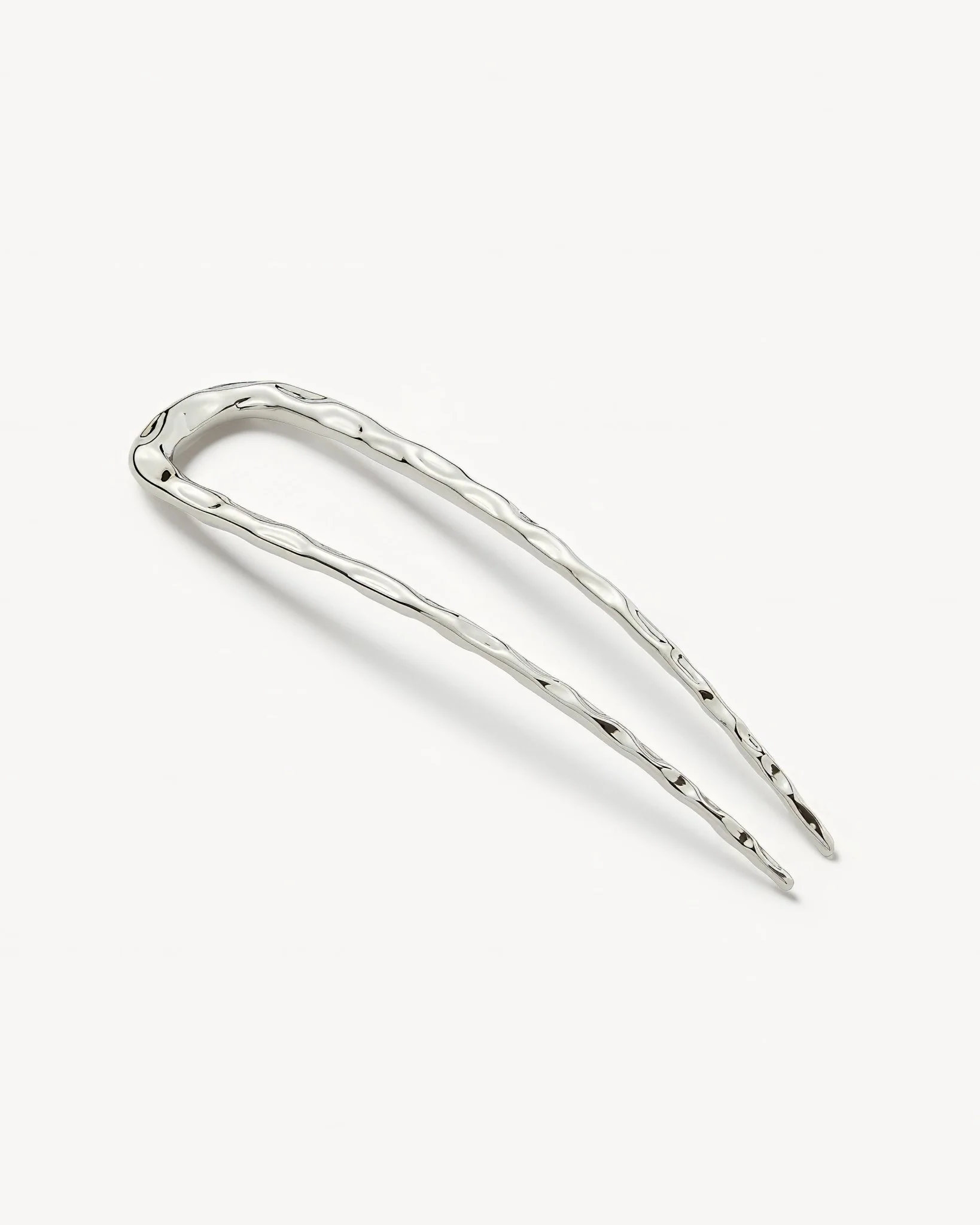 Midi Wavy French Hair Pin in Silver - Image 2