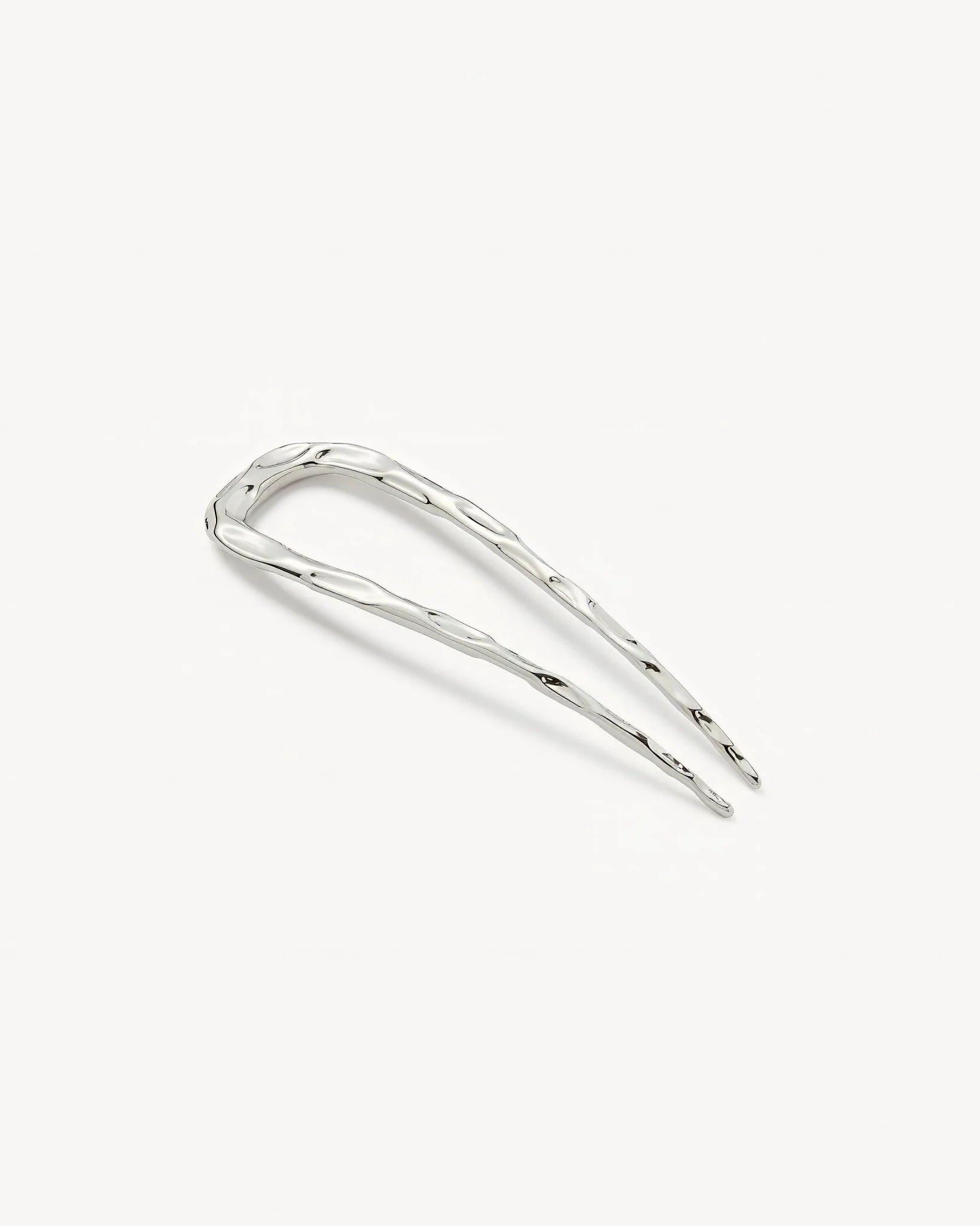 Petite Wavy French Hair Pin in Silver - Image 3