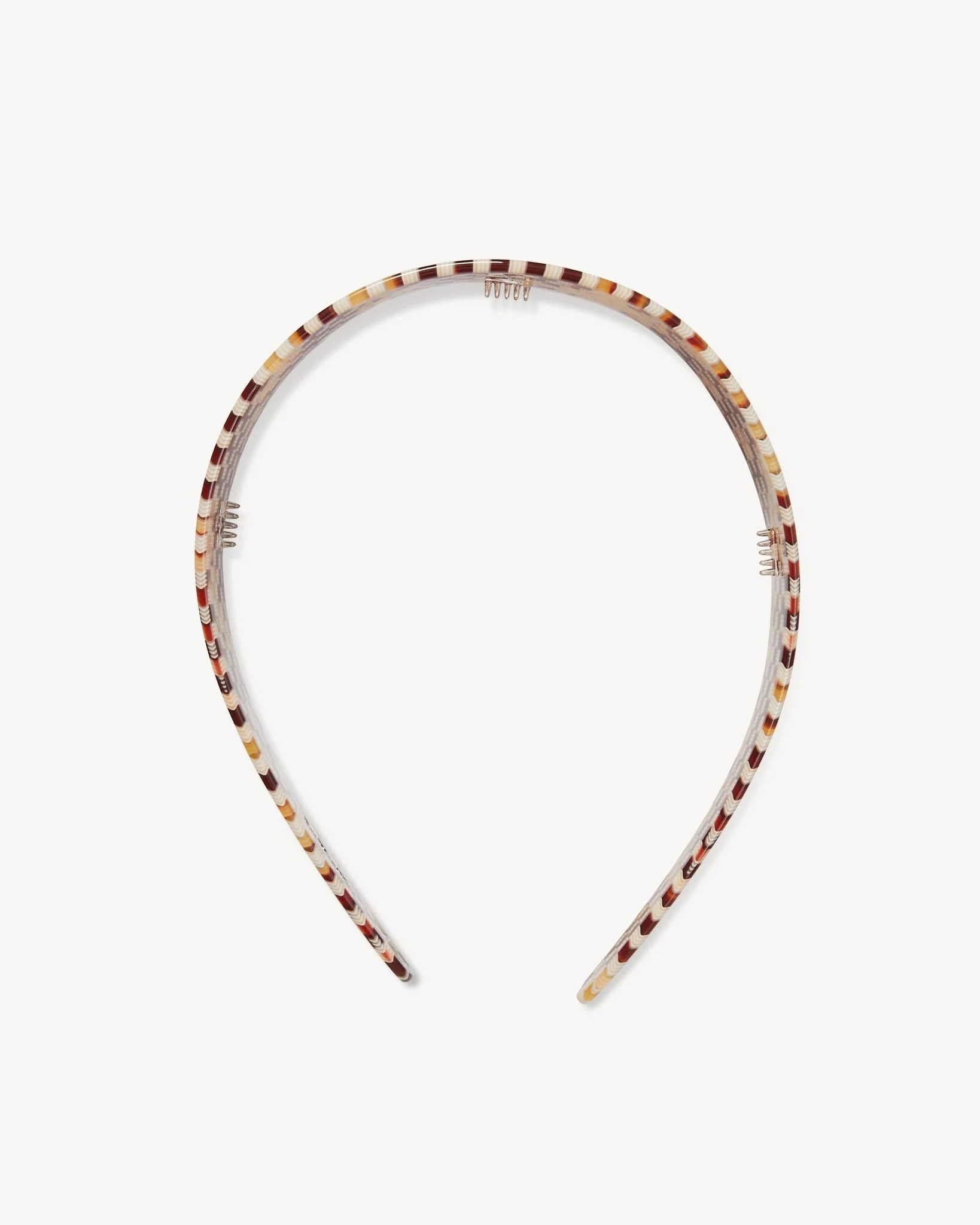 Wide Headband in Tortoise Checker - Image 2